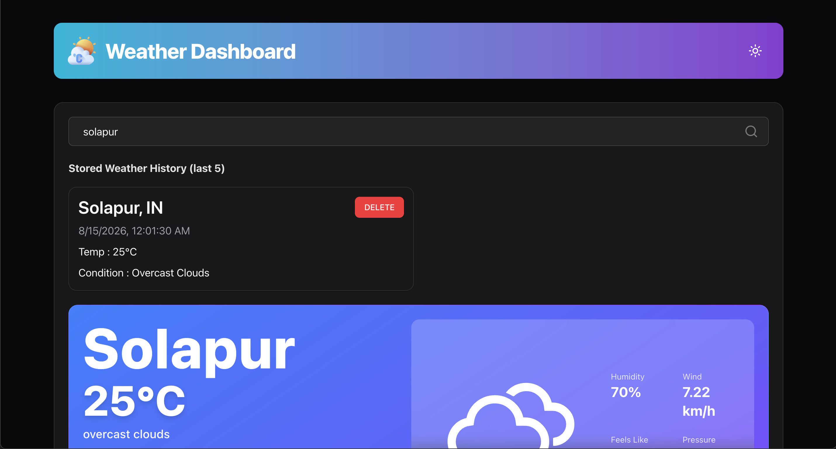 Weather Dashboard